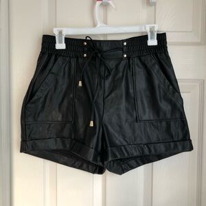 Ci Sono Faux Leather Pull on Shorts Boxer Shorts